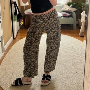 Flamingals Leopard Barrel Pants